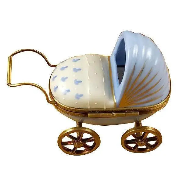 Blue Baby Carriage Limoges Box for New Parents, view 3