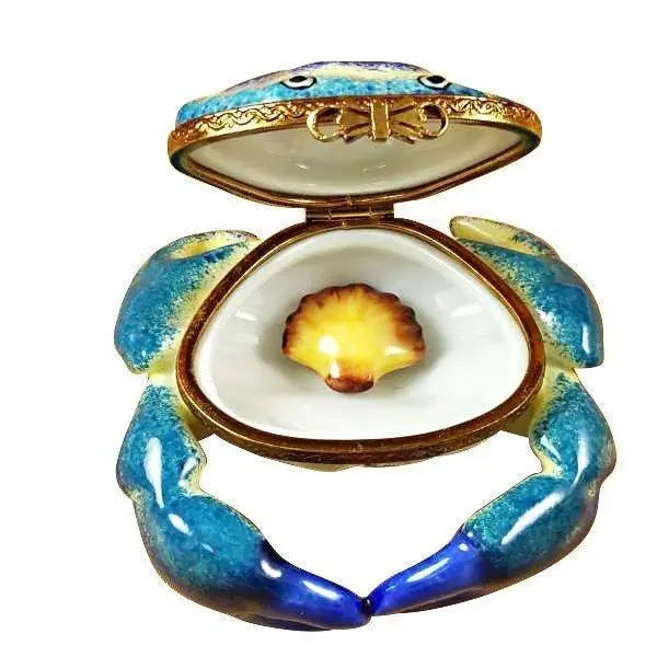 Blue Crab with Shell Limoges Box, view 2