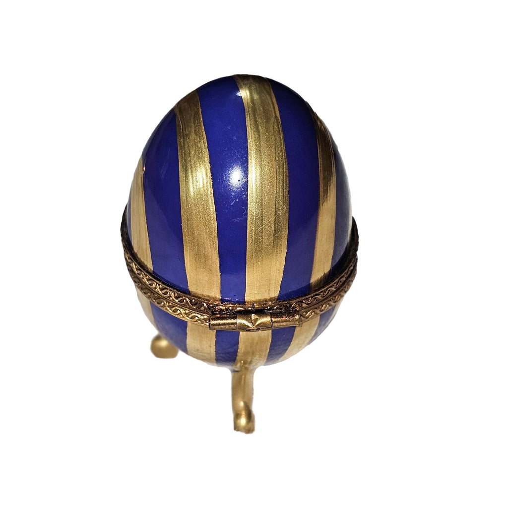 Blue Footed Egg with Gold Stripes, view 3