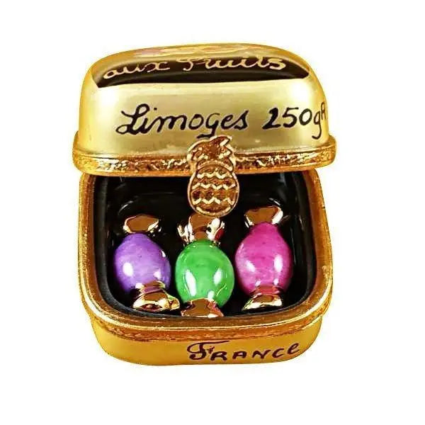 Bonbon with Three Porcelain Art Candies Limoges Box, view 2