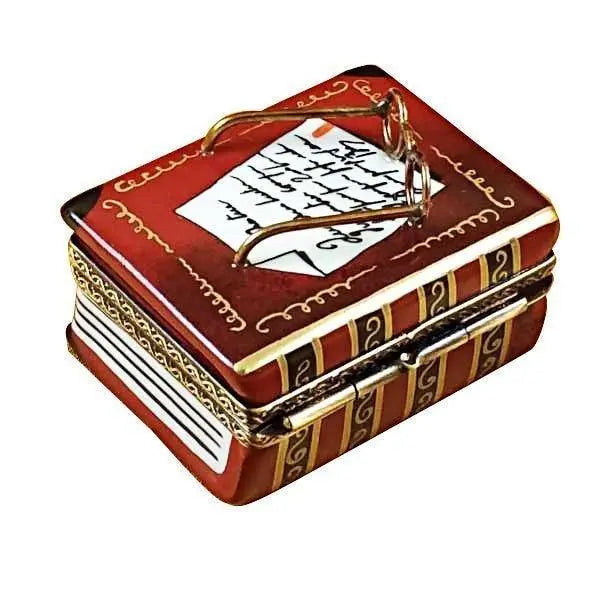 Book with Glasses Limoges Box for Literary Lovers, view 3