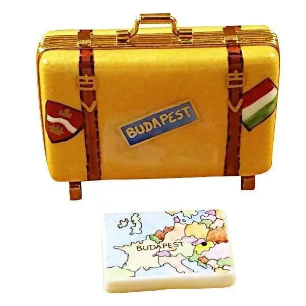 Budapest Suitcase Limoges Box for Travel Enthusiasts, view 3