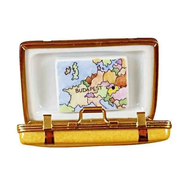 Budapest Suitcase Limoges Box for Travel Enthusiasts, view 2