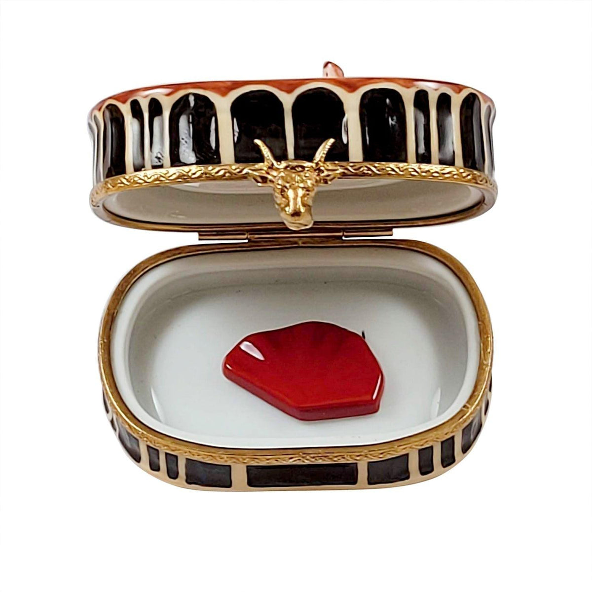 Bullfighting Arena with Removable Red Cape Limoges Box, view 3