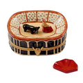 Bullfighting Arena with Removable Red Cape Limoges Box, a hand-painted Limoges porcelain gift
