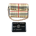 Scottish Plaid Purse Limoges Box with Black Card Holder, a hand-painted Limoges porcelain gift