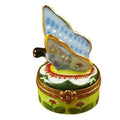 Butterfly Blue Gold Limoges Box for Collectors, a hand-painted Limoges porcelain gift