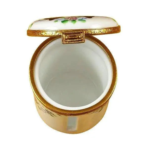 Butterfly Stamp Holder Porcelain Limoges Box, view 2