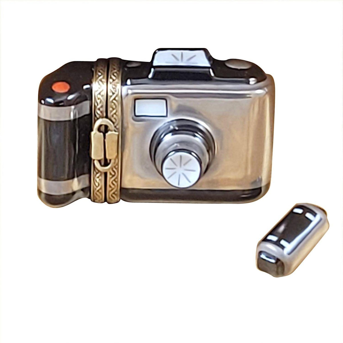 Camera with Removable Film Limoges Box, a hand-painted Limoges porcelain gift