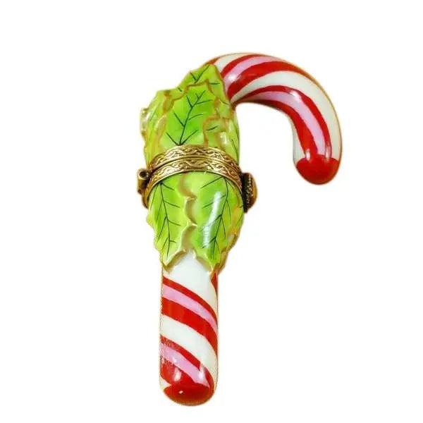 Candy Cane Christmas Limoges Box, a hand-painted Limoges porcelain gift