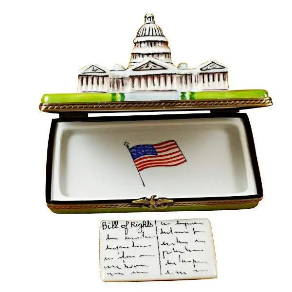 Capitol Dome with Removable Bill of Rights Limoges Box, view 4