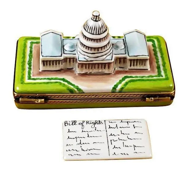 Capitol Dome with Removable Bill of Rights Limoges Box, view 3