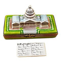 Capitol Dome with Removable Bill of Rights Limoges Box, a hand-painted Limoges porcelain gift