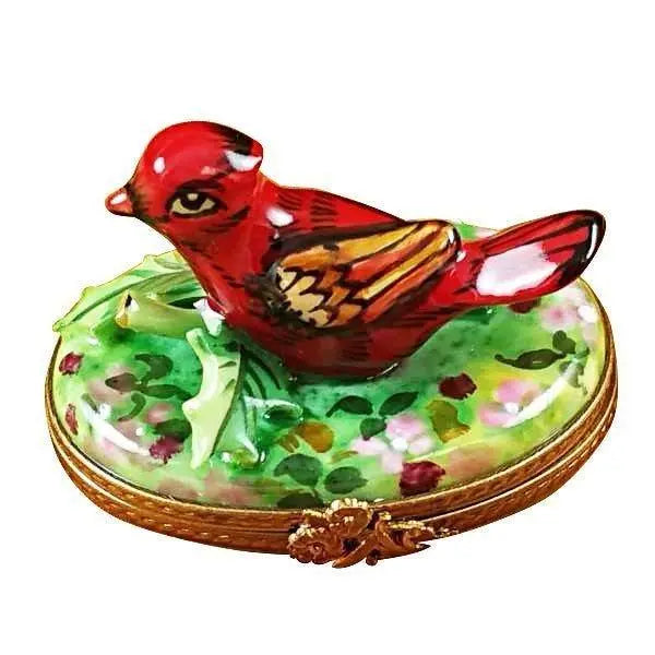 Cardinal Spring Limoges Box for Nature Lovers, a hand-painted Limoges porcelain gift