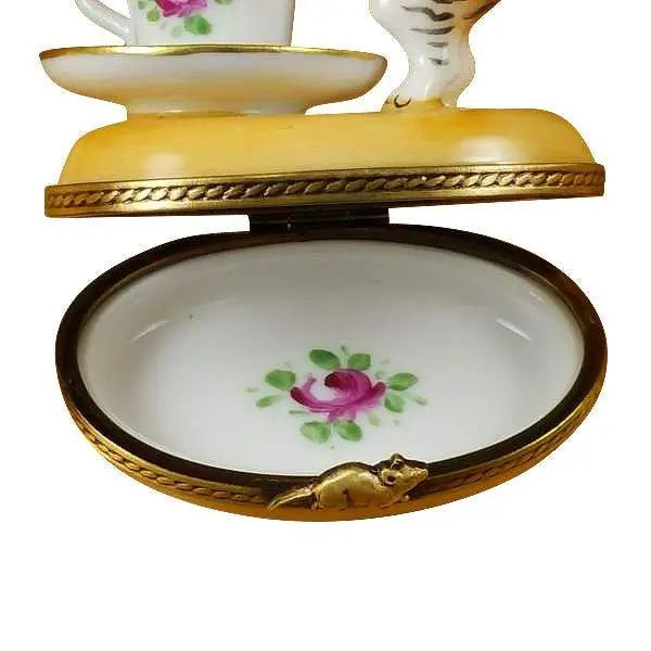 Cat with Milk Limoges Box for Cat Lovers, view 2