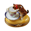 Cat with Milk Limoges Box for Cat Lovers, a hand-painted Limoges porcelain gift