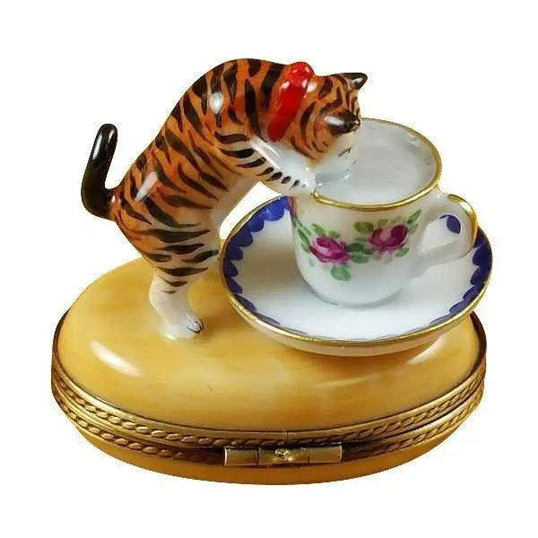 Cat with Milk Limoges Box for Cat Lovers, view 3