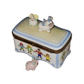 Charming Baby Toy Box for Nursery, a hand-painted Limoges porcelain gift