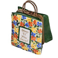 Shop Till You Drop Porcelain Art Object Bag Floral Limoges Box, a hand-painted Limoges porcelain gift