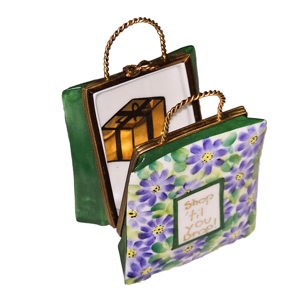 Shop Tlll You Drop Porcelain Art Object Lillacs Shopping Bag Limoges, view 2