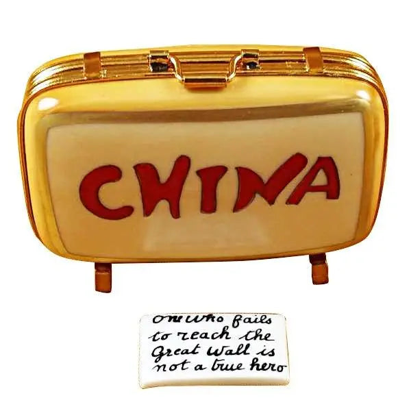 China Suitcase Limoges Box Charm, view 4