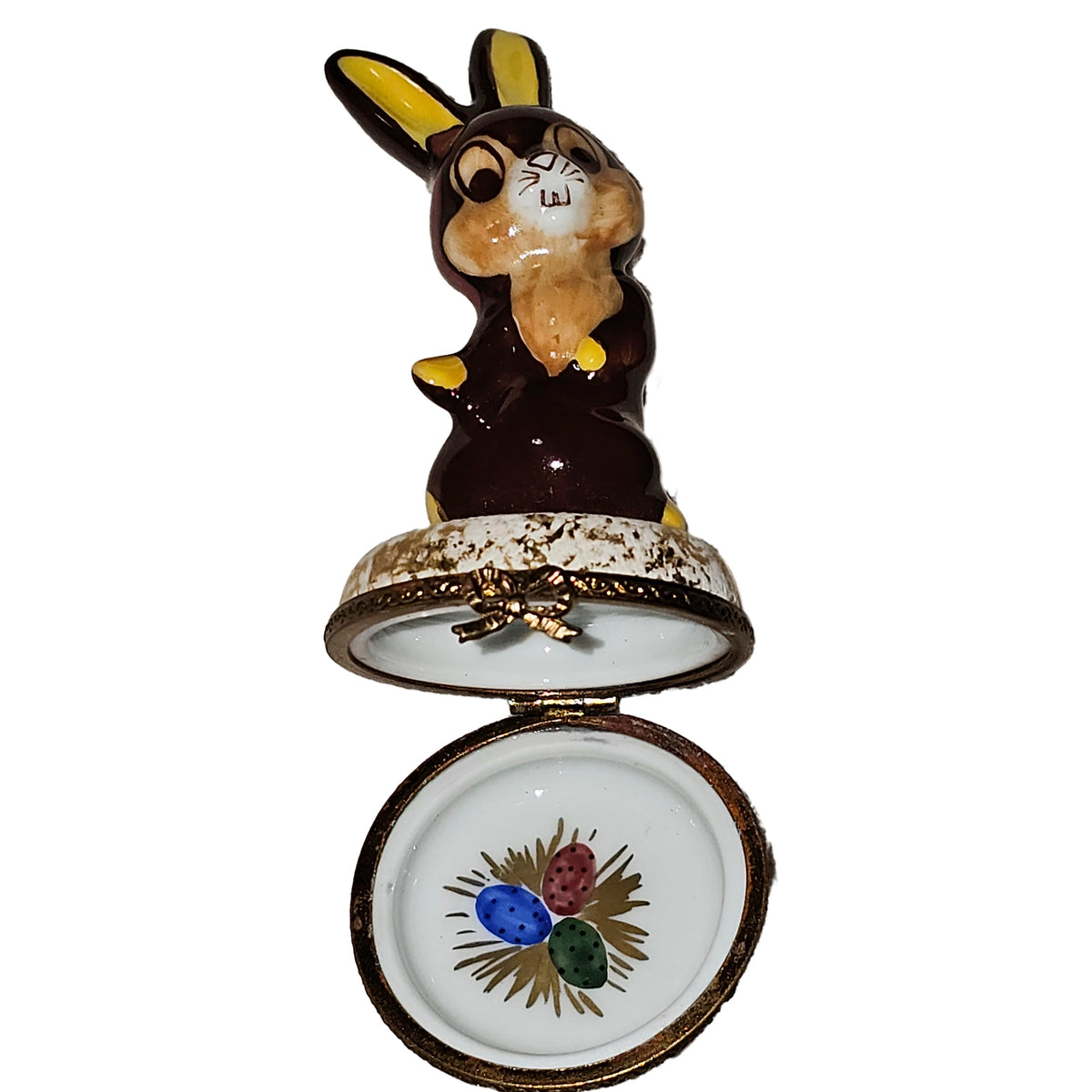 Chocolate Easter Rabbit Porcelain Art Object, view 2