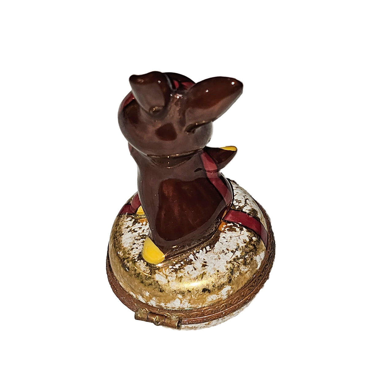 Chocolate Easter Rabbit Porcelain Art Object, view 4