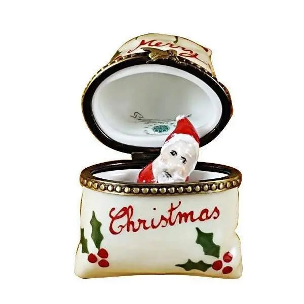 Christmas Bag with Santa Limoges Box, view 2
