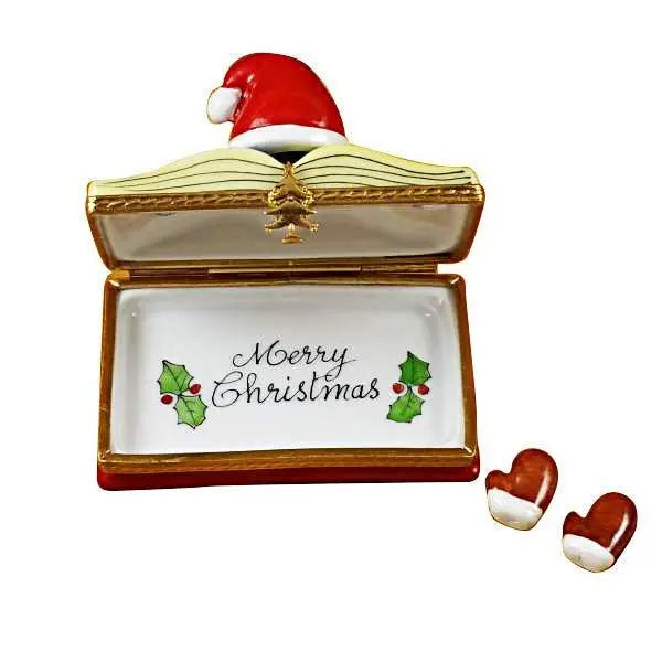 Christmas Stories Book Limoges Box with Santa Gloves, view 2