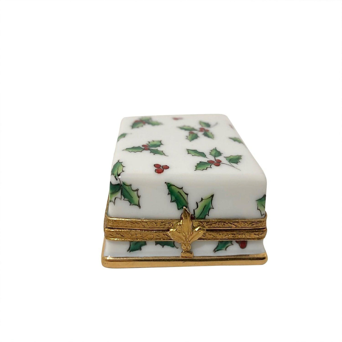 Christmas Holly Gift Limoges Box for Cookies & Cupcakes, view 4