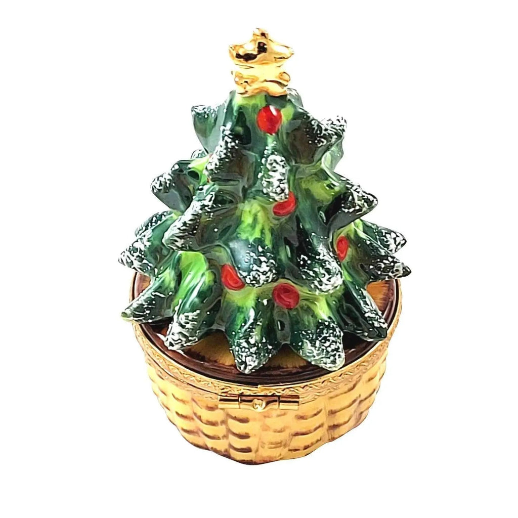 Christmas Tree on Basket Limoges Box, view 3
