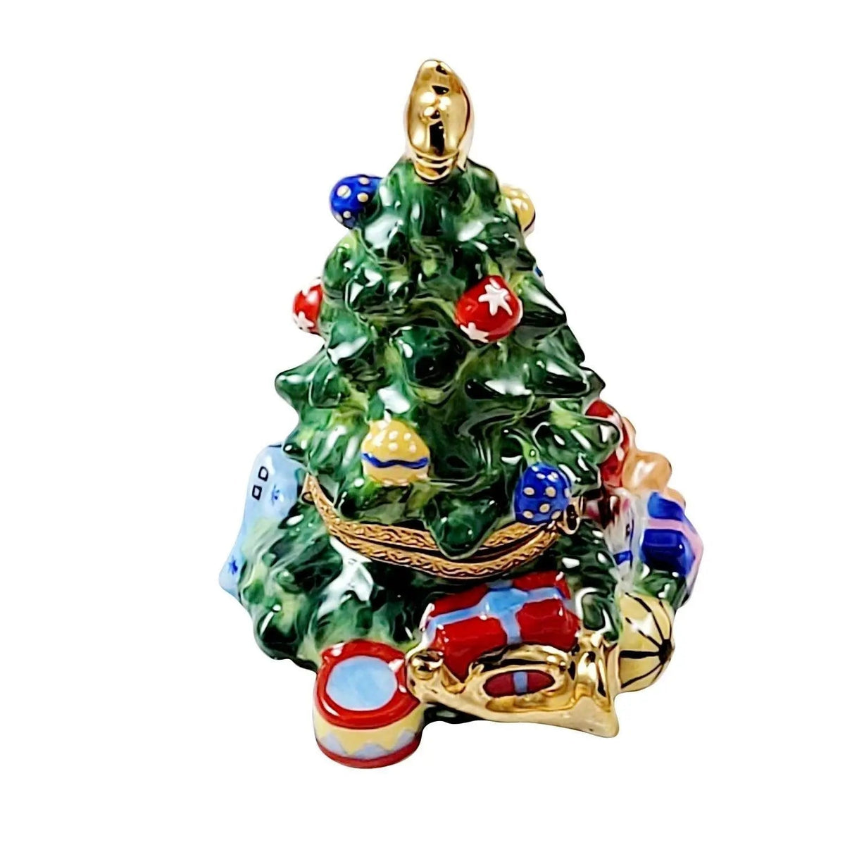 Christmas Tree with Teddy Presents Limoges Box, view 5