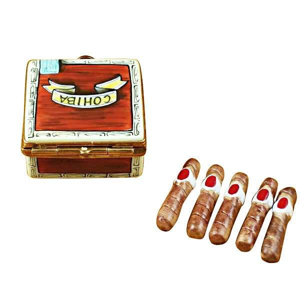 Cigar Box with Removable Cigars Limoges Box Gift, view 3