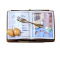 Cookbook Omelet Limoges Box for Culinary Collectors, a hand-painted Limoges porcelain gift