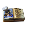 Cookbook with Chef Hat Limoges Box, a hand-painted Limoges porcelain gift