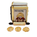 Cookbook with Rolling Pin Limoges Box for Food Lovers, a hand-painted Limoges porcelain gift