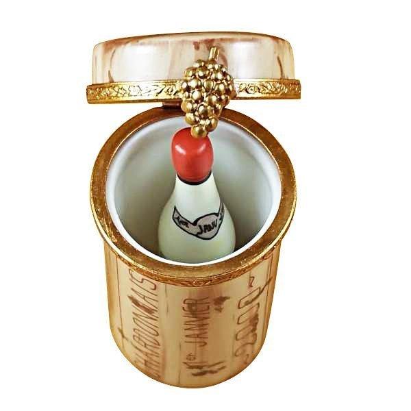 Cork with Wine Bottle Inside Limoges Box for Wine Lovers, view 2