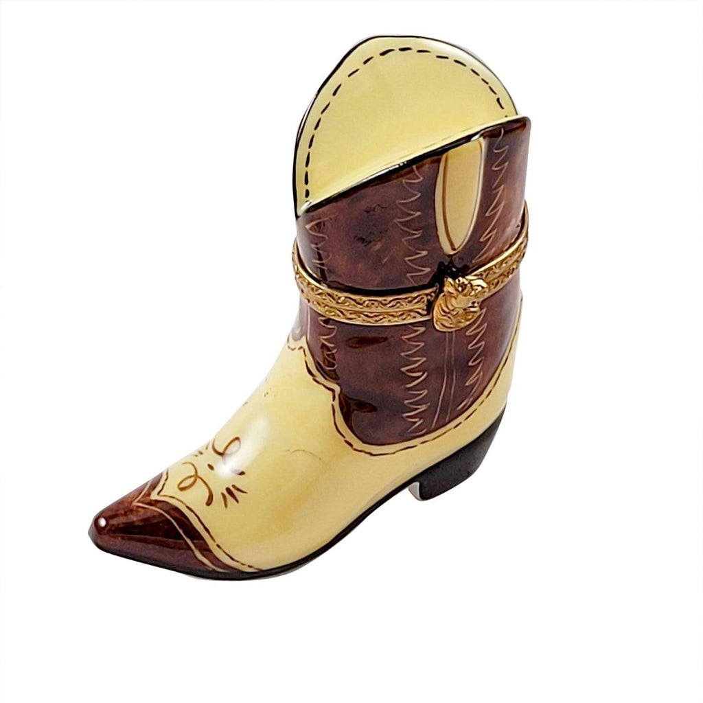 Cowboy Boot Limoges Box for Collectors, a hand-painted Limoges porcelain gift