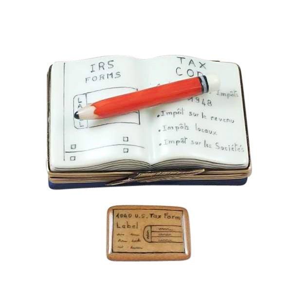 CPA Book Limoges Box for Accountants, a hand-painted Limoges porcelain gift