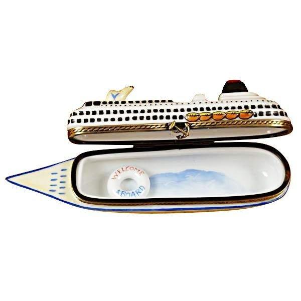 Cruise Ship with Life Buoy Limoges Box, view 2
