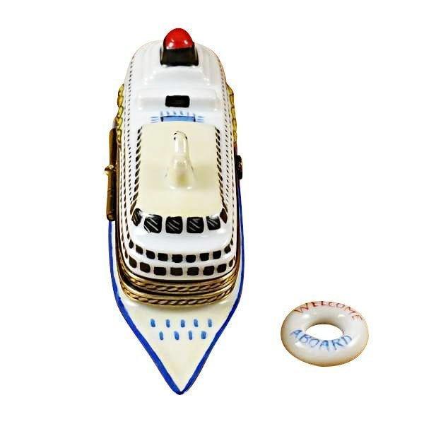 Cruise Ship with Life Buoy Limoges Box, view 3