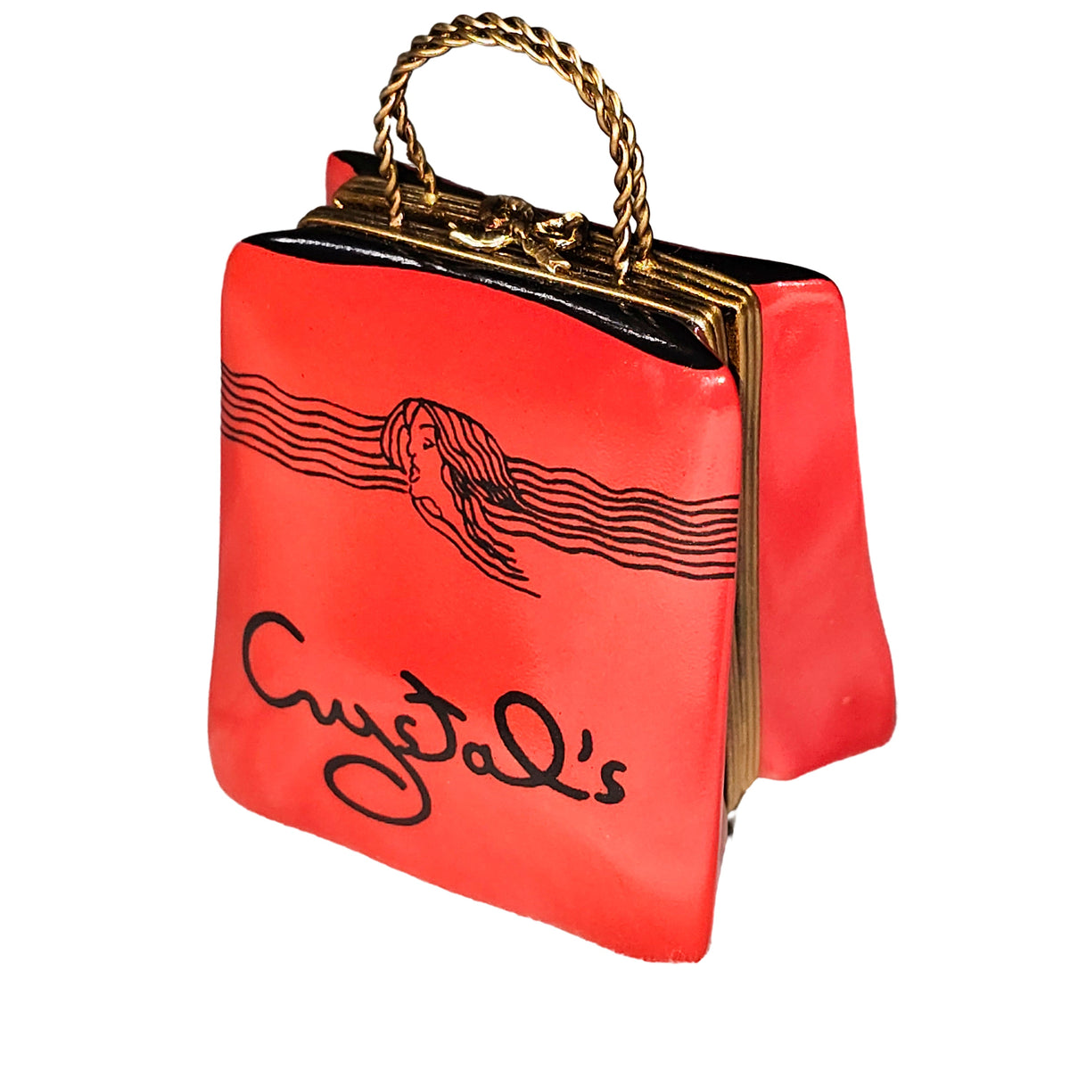 Crystals Shopping Bag Limoges Box Keepsake, view 3