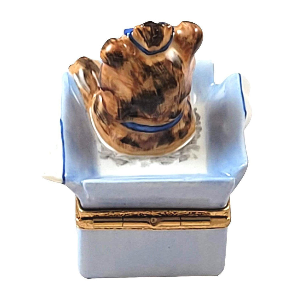 Dog Terrier in Present Limoges Box, view 3