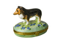 Collie Artoria Dog Lover Limoges Box, a hand-painted Limoges porcelain gift