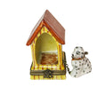 Dalmation Dog House for Dog Lovers, a hand-painted Limoges porcelain gift