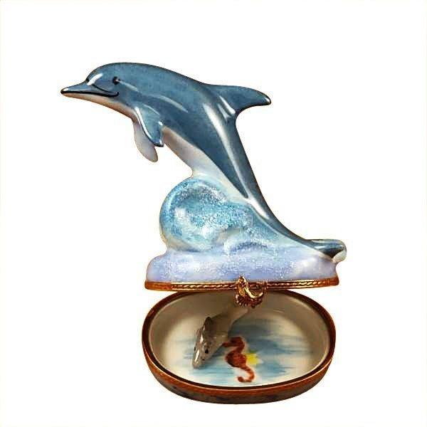 Dolphin with Baby Limoges Box for Animal Lovers, view 4