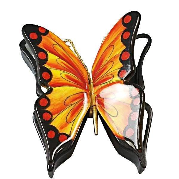 Double Hinged Monarch Butterfly Limoges Box for Collectors, view 2