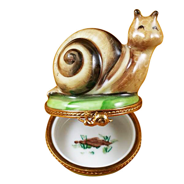 Escargot Snail Small Limoges Box for French Culture Lovers, view 3