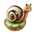 Escargot Snail Small Limoges Box for French Culture Lovers, a hand-painted Limoges porcelain gift