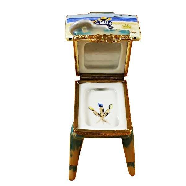 Easel with Girl Seashore Limoges Box, view 2